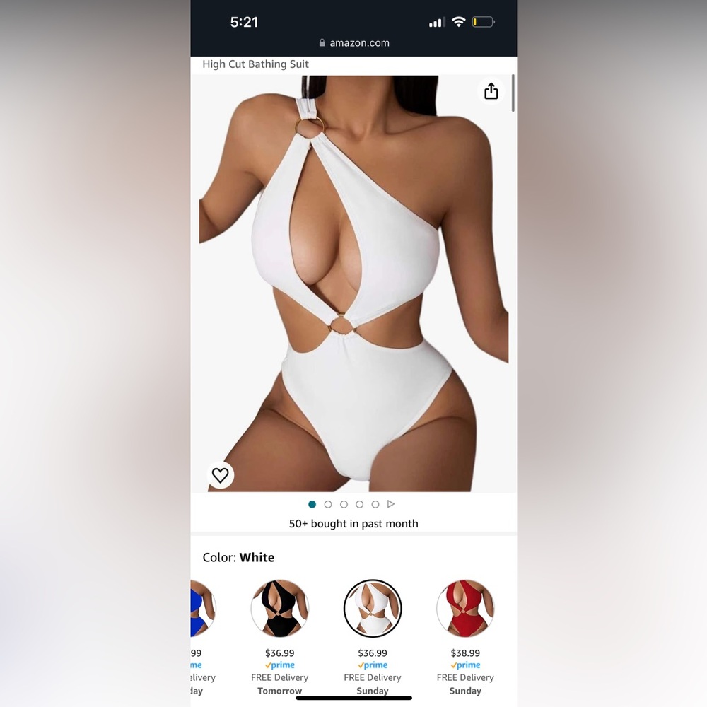 Women’s White cut out One Piece swimsuit